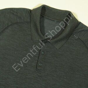 Lululemon Metal Vent Tech Polo Shirt Mens XL Gray Charcoal Short Sleeve